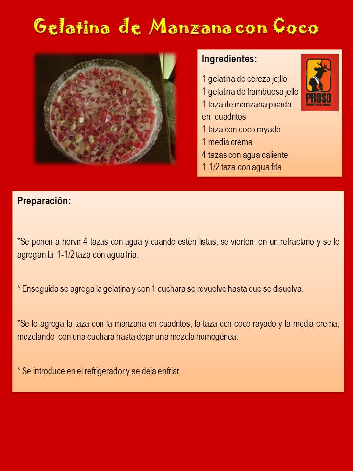 Slide 28 gelatina de manzana con coco rayado